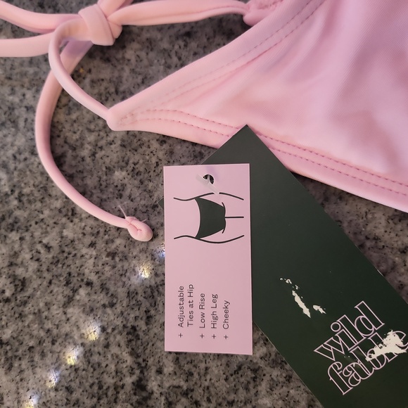 Wild Fable Pink String Bikini with Rhinestones - Picture 7 of 8